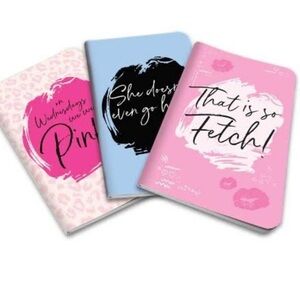 Mean Girls Pink Pocket Notebook (Set of 3)